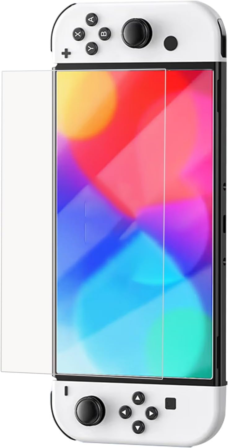 Phimoos Anti-Reflective AR Screen Protector Designed for Nintendo Switch OLED 7" 2021, Tempered Glass, Anti-Scratch, Touch Sensitive, Ultra-Clear - Image 1